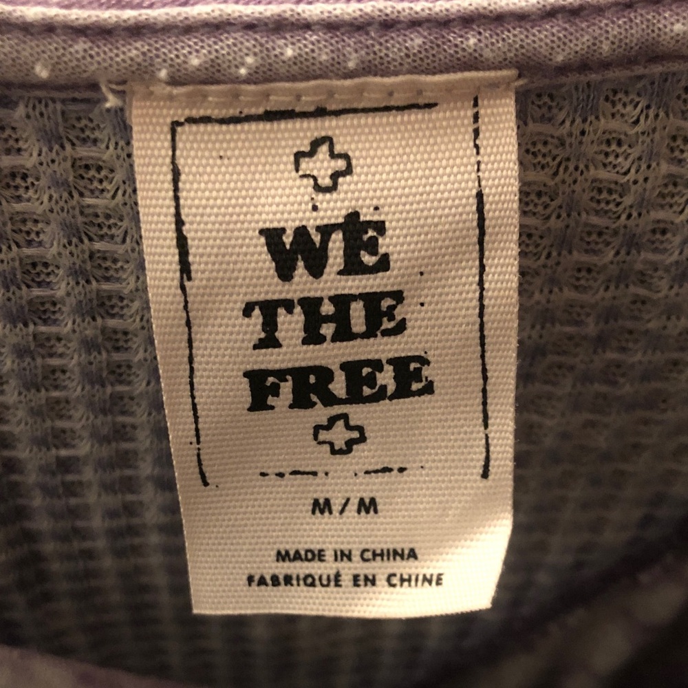 We The Free Purple and White Long Sleeve Top - Picture 9 of 9